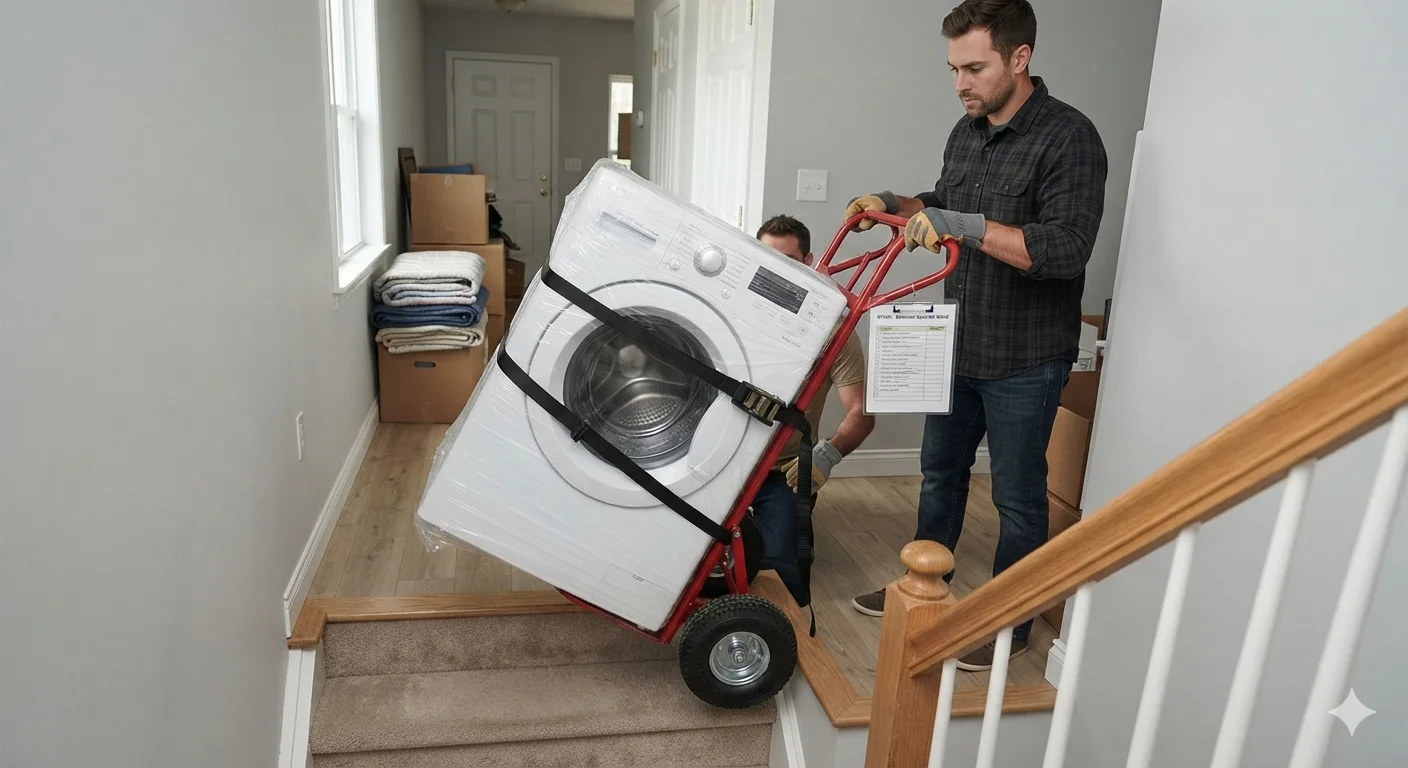 How to Move a Washing Machine Down Stairs