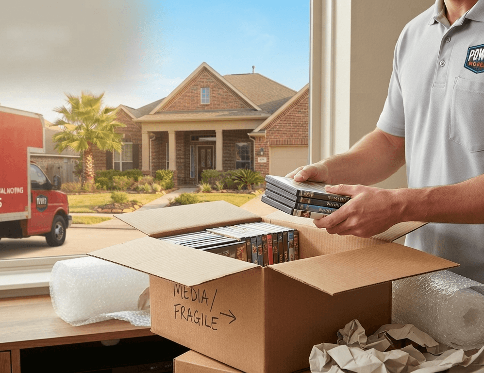 how to pack DVD for moving